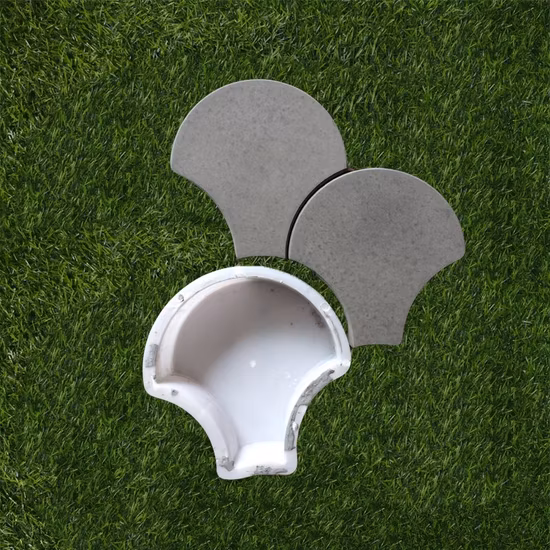 Stampi per blocchi di gomma in calcestruzzo a zigzag Stampi per pavimentazione in piastrelle di cemento in mattoni di plastica